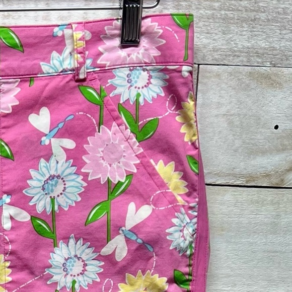 Lilly Pulitzer Pants Size 4 Pink Floral Crop‎ Chino Pockets - Picture 5 of 12
